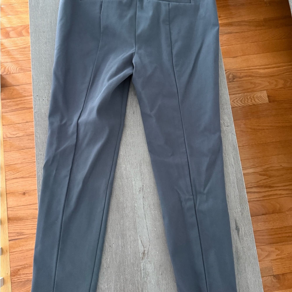 LOFT Navy Textured Trousers